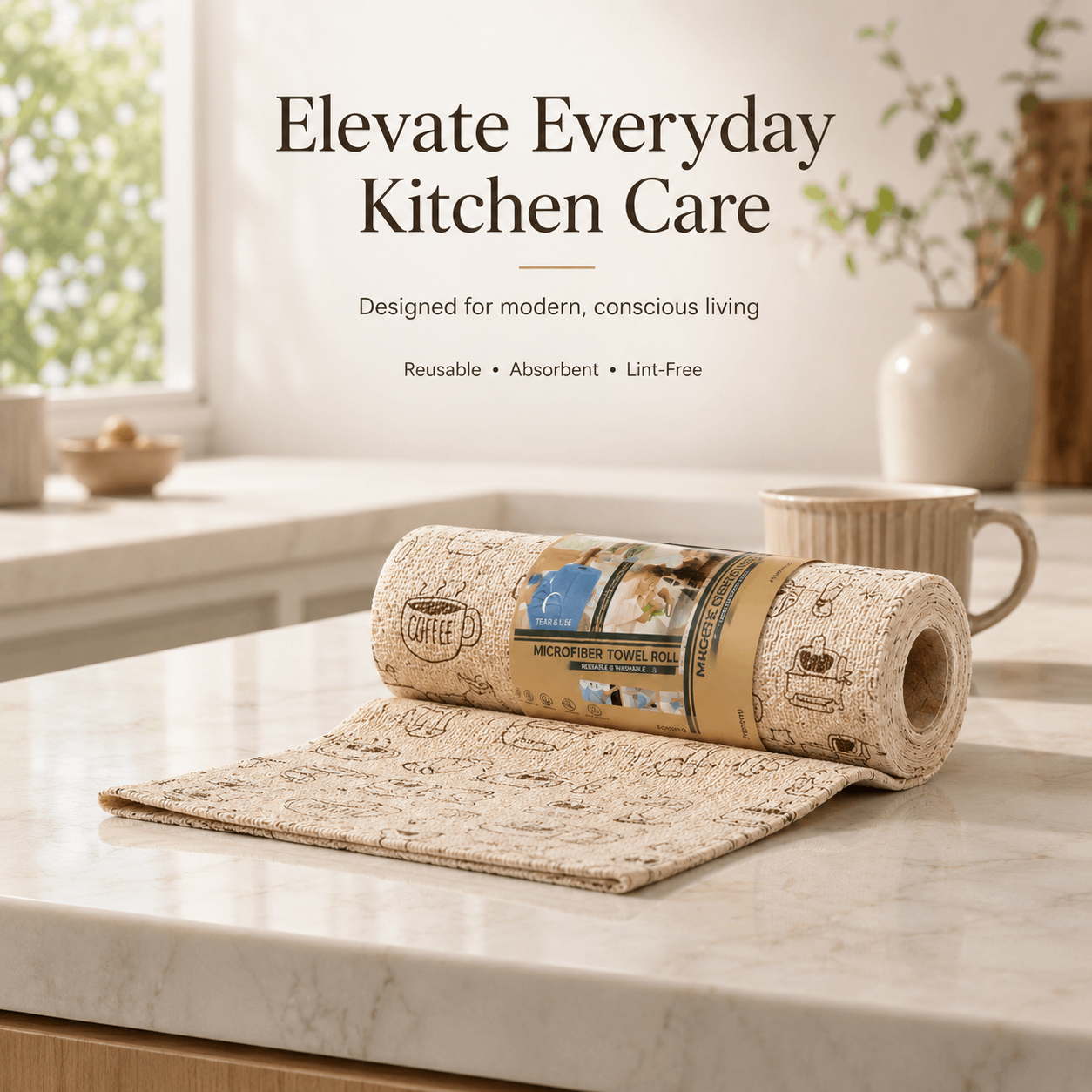 Fonvo Reusable Kitchen Cloth Roll