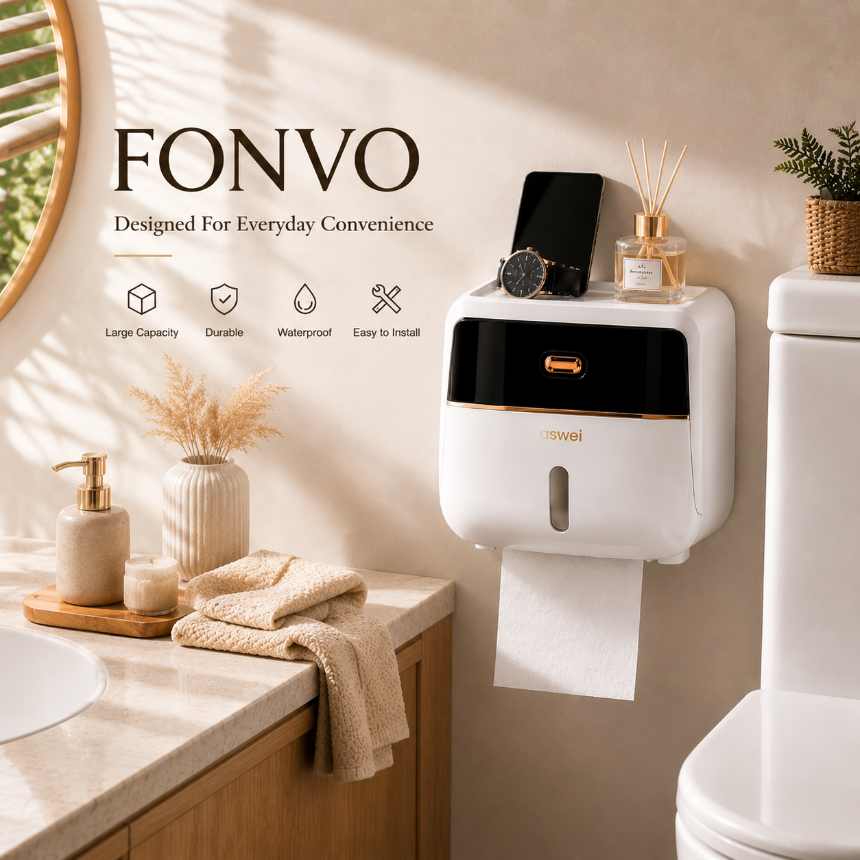 FONVO Bathroom Tissue Holder