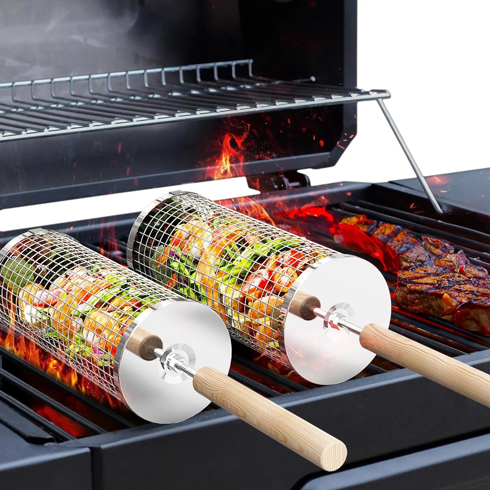FONVO Spin Grill Basket Kit