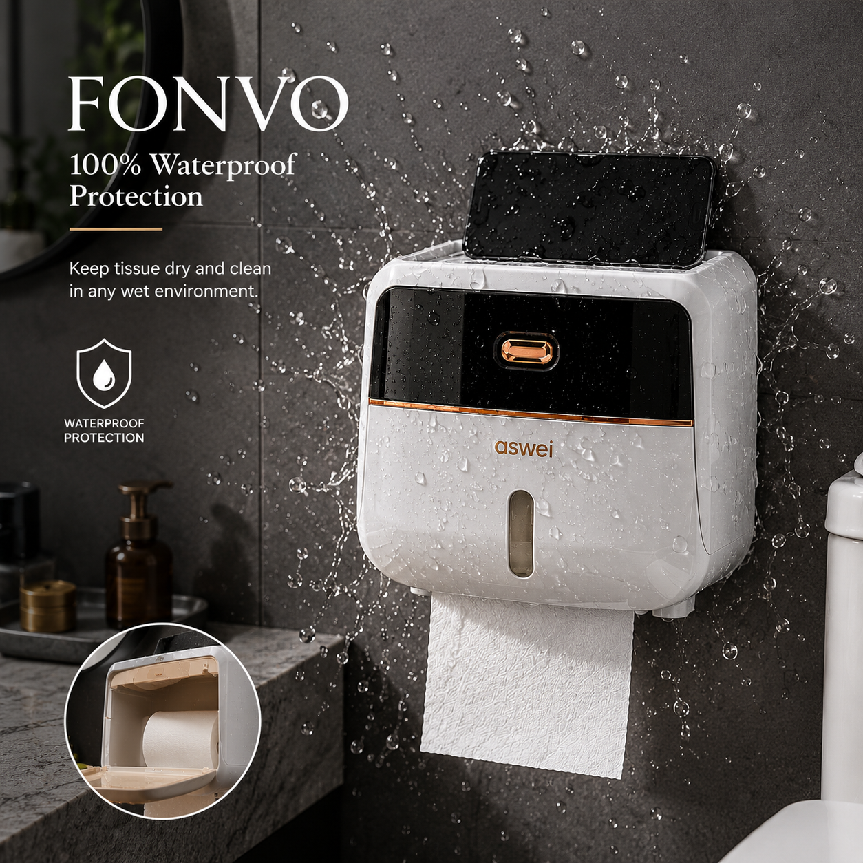 FONVO Bathroom Tissue Holder