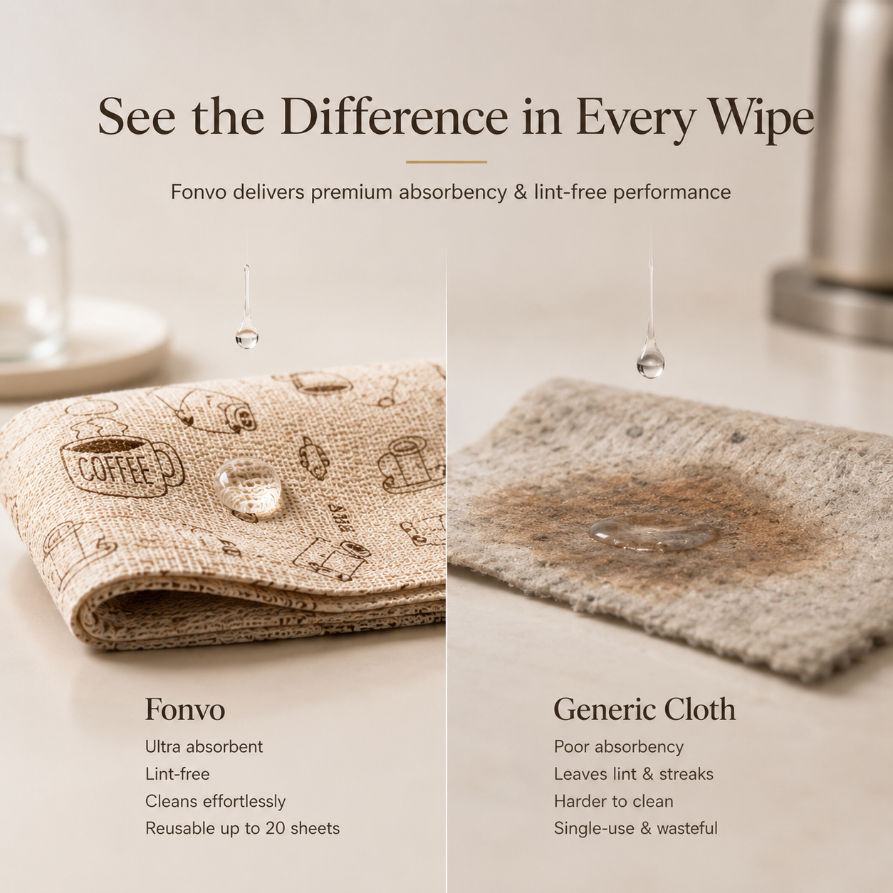 Fonvo Reusable Kitchen Cloth Roll