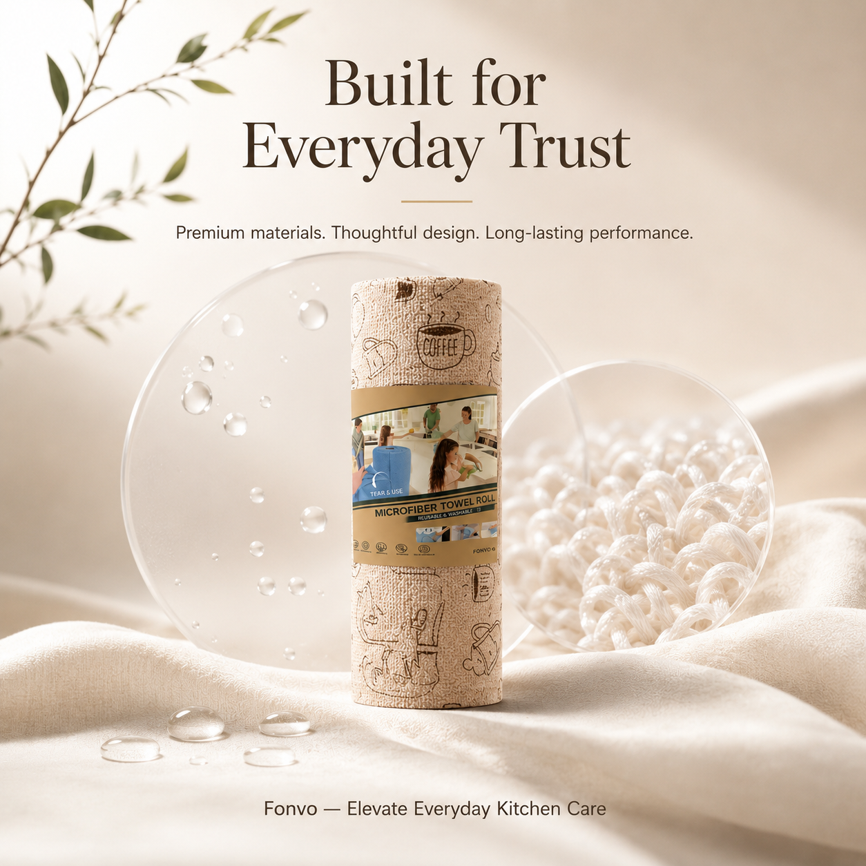 Fonvo Reusable Kitchen Cloth Roll