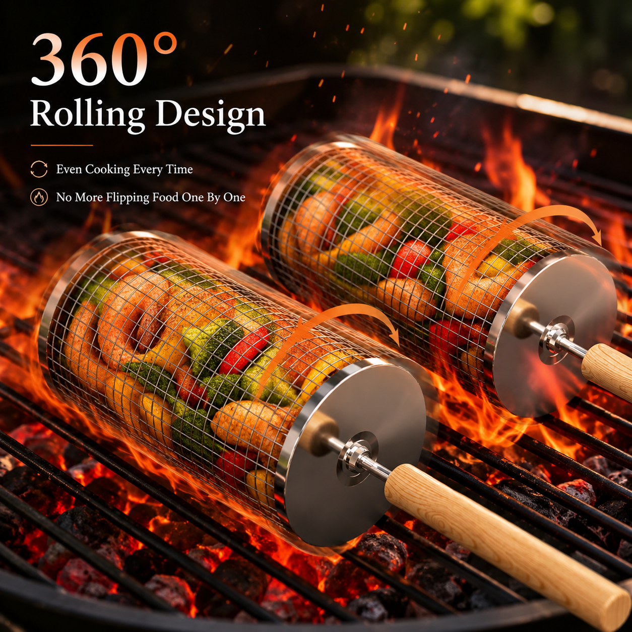 FONVO Spin Grill Basket Kit
